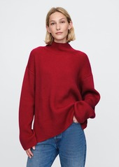 Gap Oversized Split-Hem Mockneck Sweater