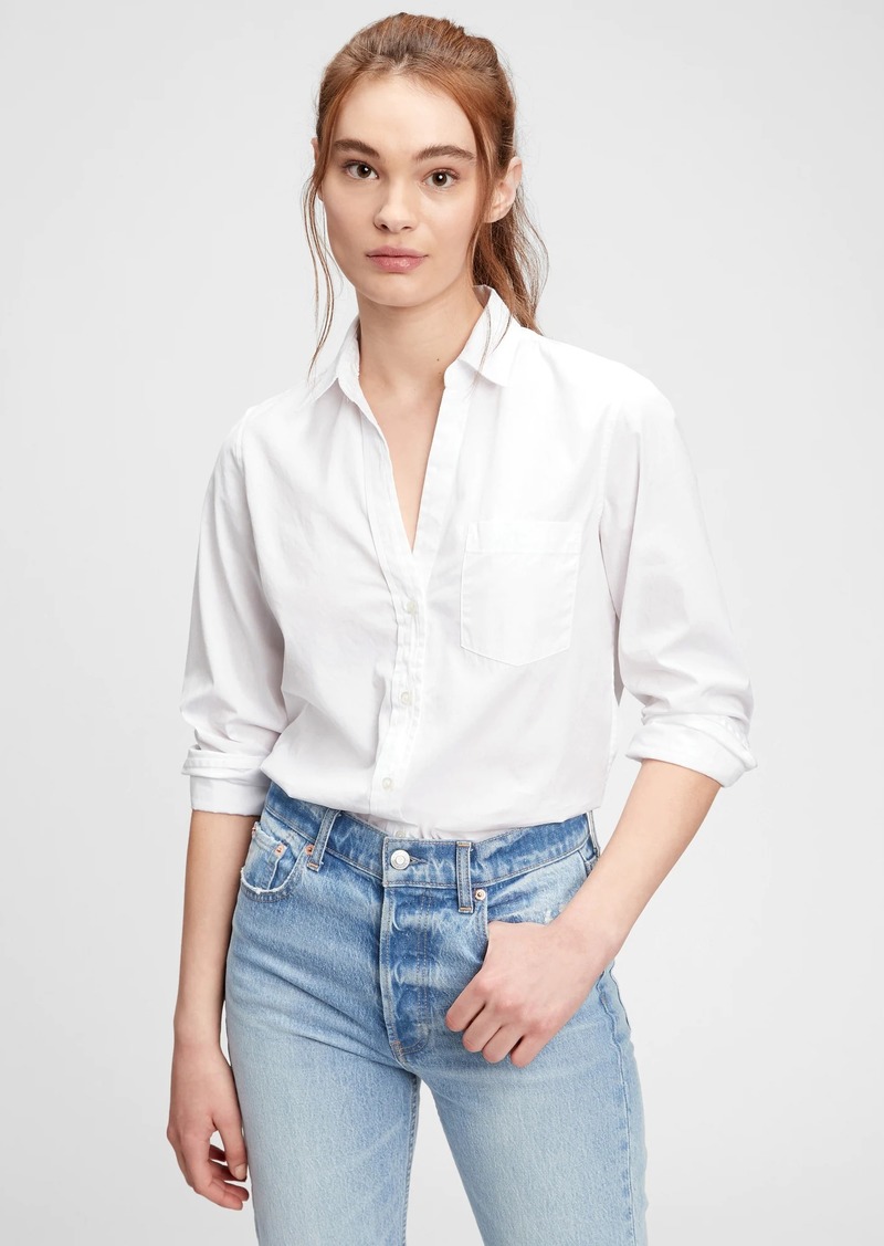 gap perfect shirt in poplin