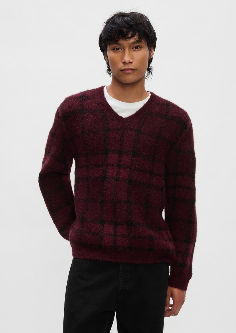 Gap Plaid V-Neck Sweater