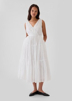 Gap Pleated Tiered Maxi Dress