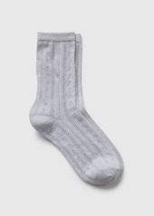 Gap Pointelle Glitter Crew Socks