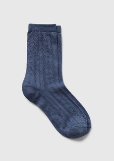 Gap Pointelle Glitter Crew Socks