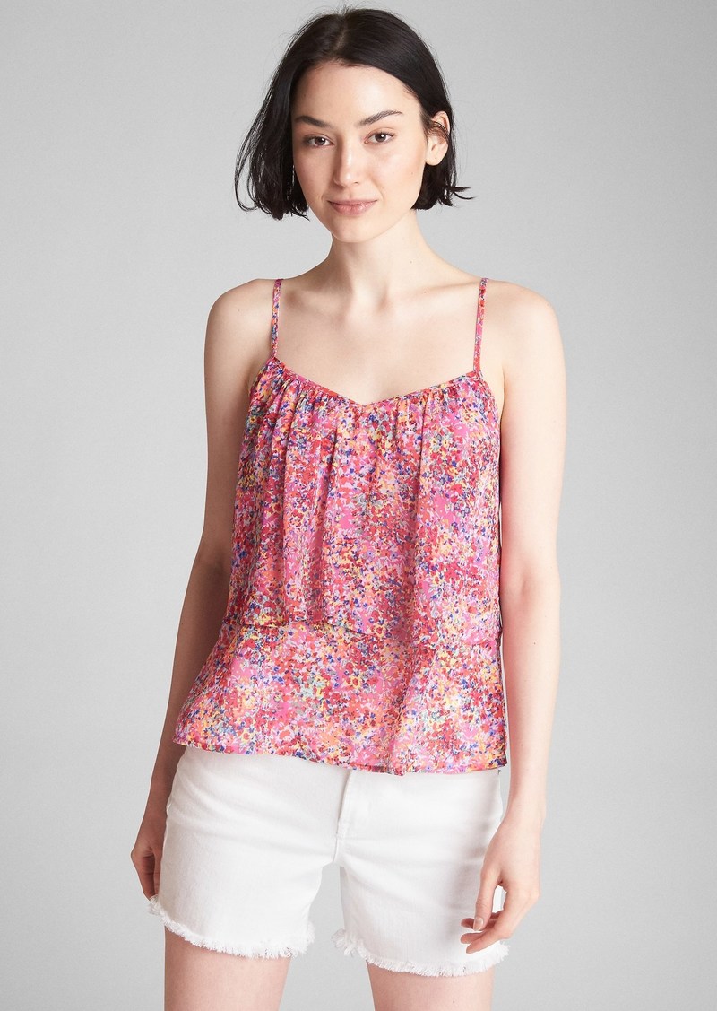 Gap Print Ruffle Tier Cami | Tops