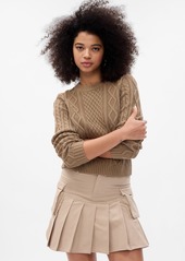 Gap Cropped Cable-Knit Sweater