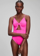 Gap Recycled Bunny-Tie Cutout One-Piece Swimsuit