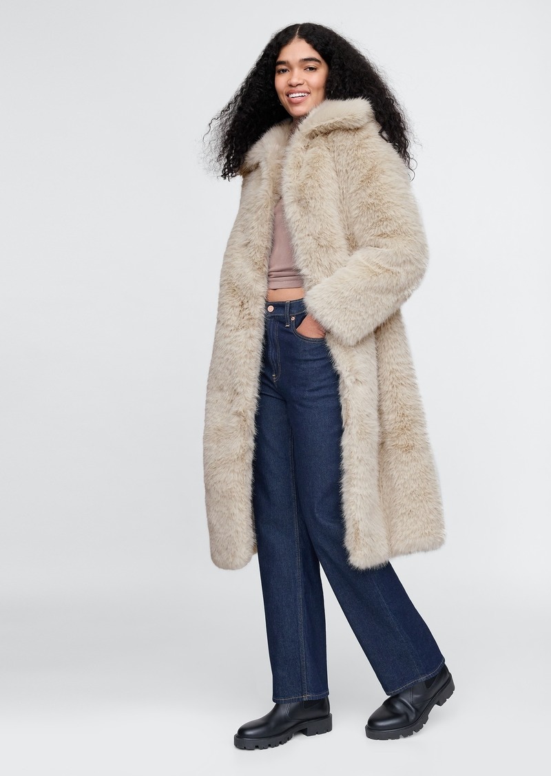 Gap Recycled Faux Fur Coat