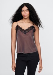 Gap Recycled Velvet Lace-Trim Cami