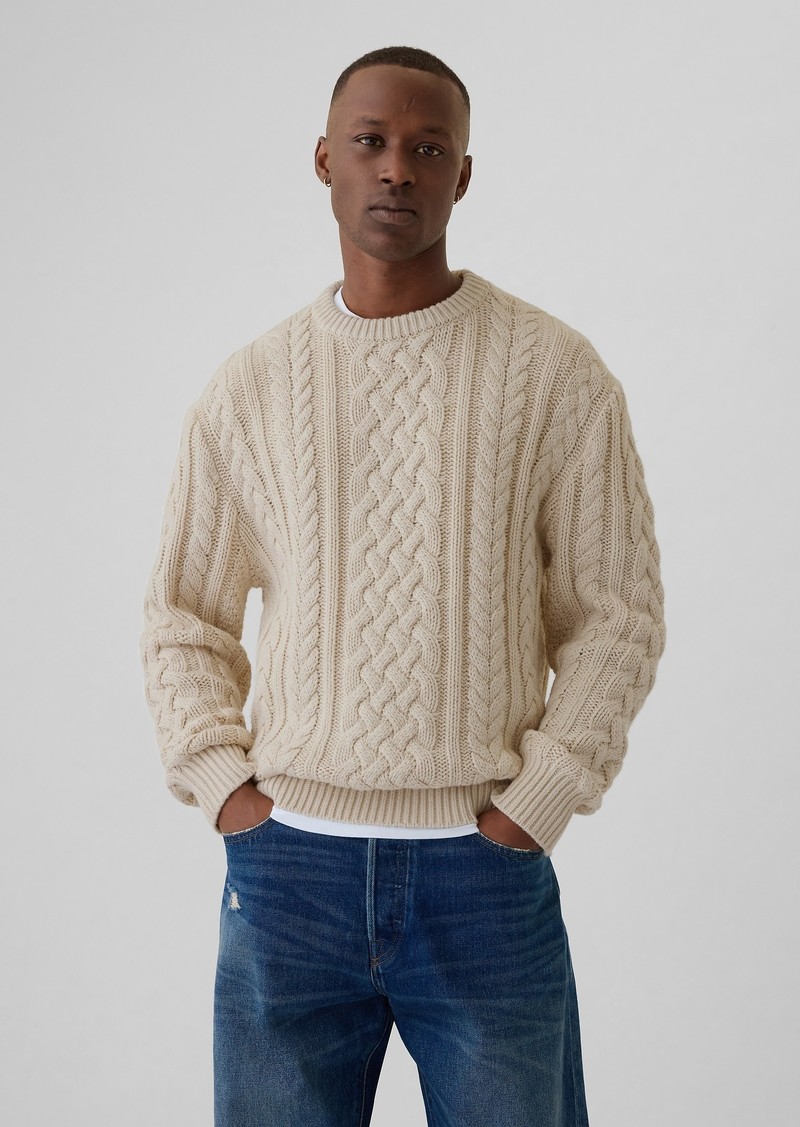 Gap Relaxed Cable-Knit Sweater