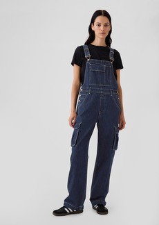 Gap Relaxed Denim Cargo Overalls