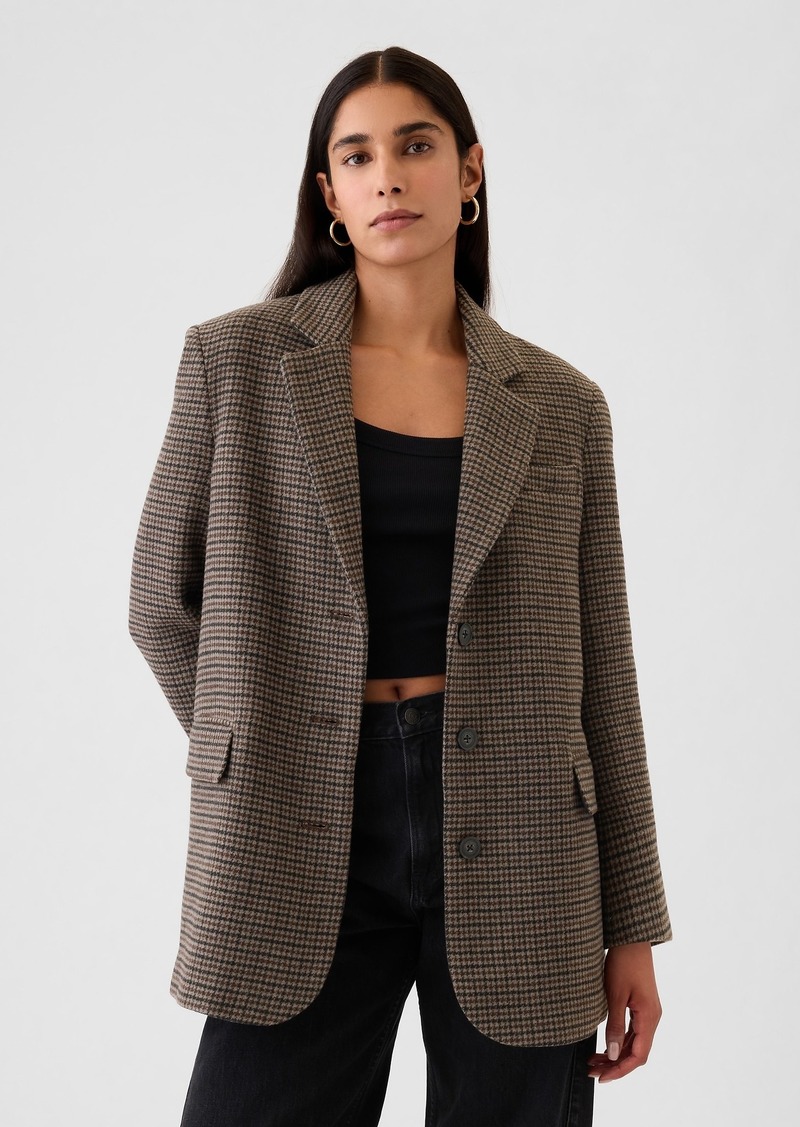 Gap Relaxed Houndstooth Blazer