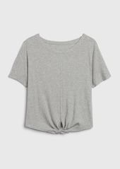 Gap Ribbed Knot-Hem T-Shirt