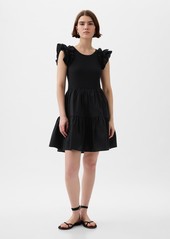 Gap Ruffle Sleeve Tiered Mini Dress