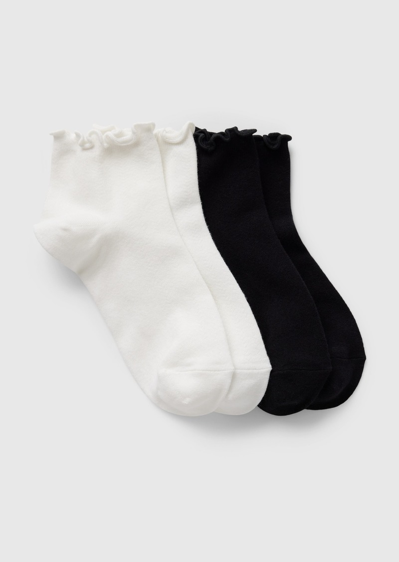 Gap Ruffle-Trim Ankle Socks (2-Pack)