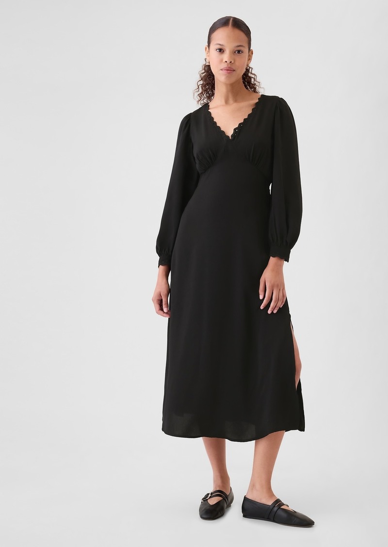 Gap Satin Empire Midi Dress