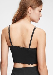 Gap Seamless Ribbed Lace Bralette