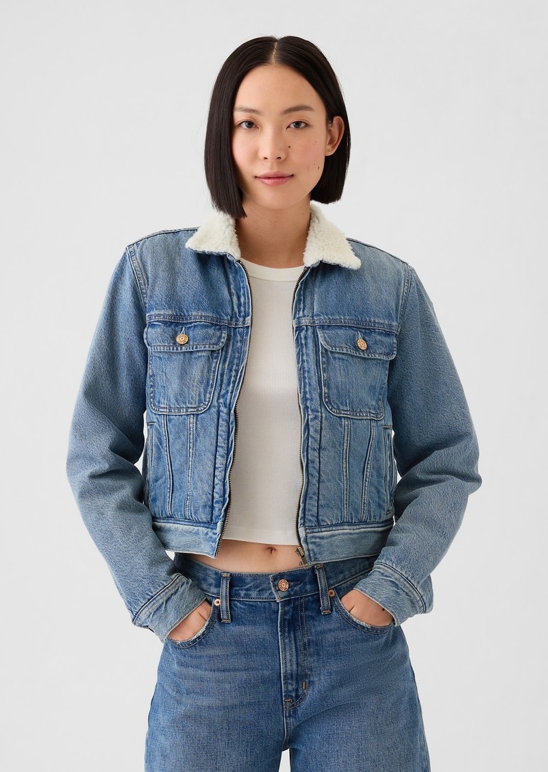 Gap Sherpa-Lined Denim Jacket