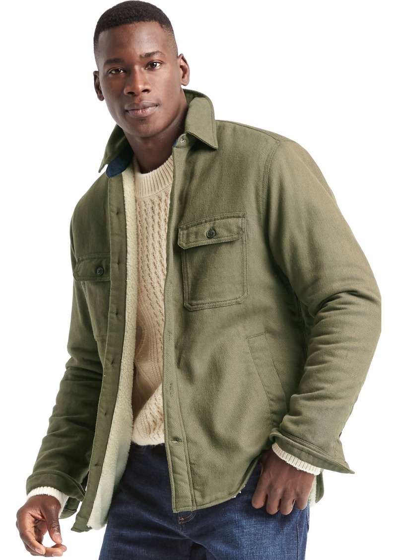 Sherpa-lined shirt jacket by Gap | Svpply | Pinterest