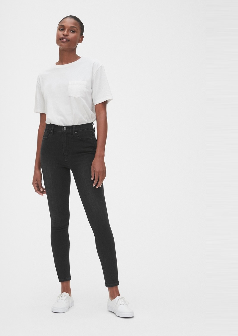 high rise true skinny ankle jeans in 360 stretch