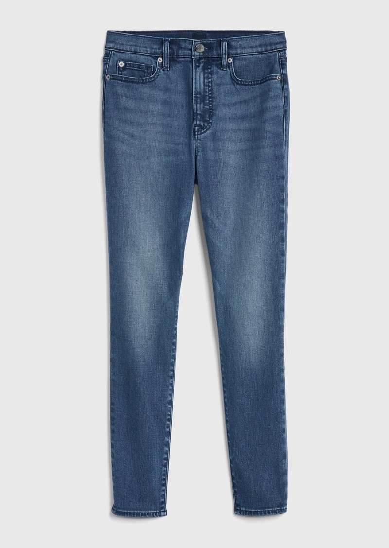 soft wear high rise true skinny jeans with secret smoothing pockets