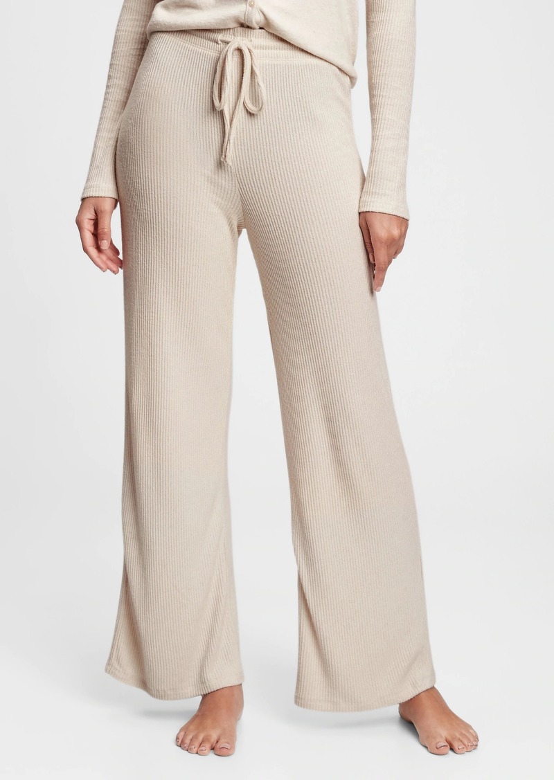 gap softspun ribbed wide leg pants