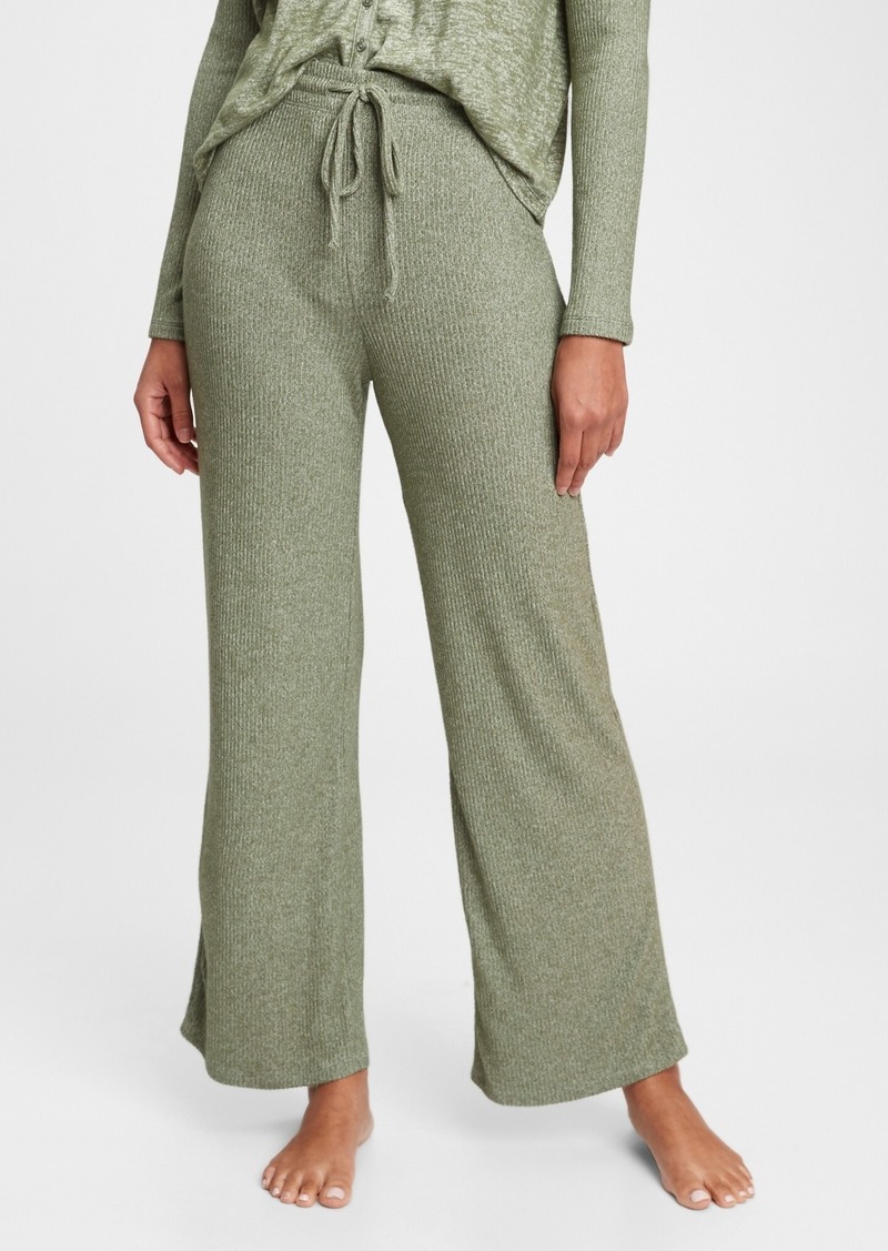 gap softspun ribbed wide leg pants