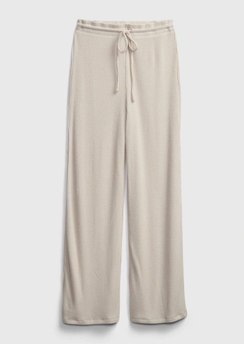 Gap Softspun Ribbed Wide-Leg Pants