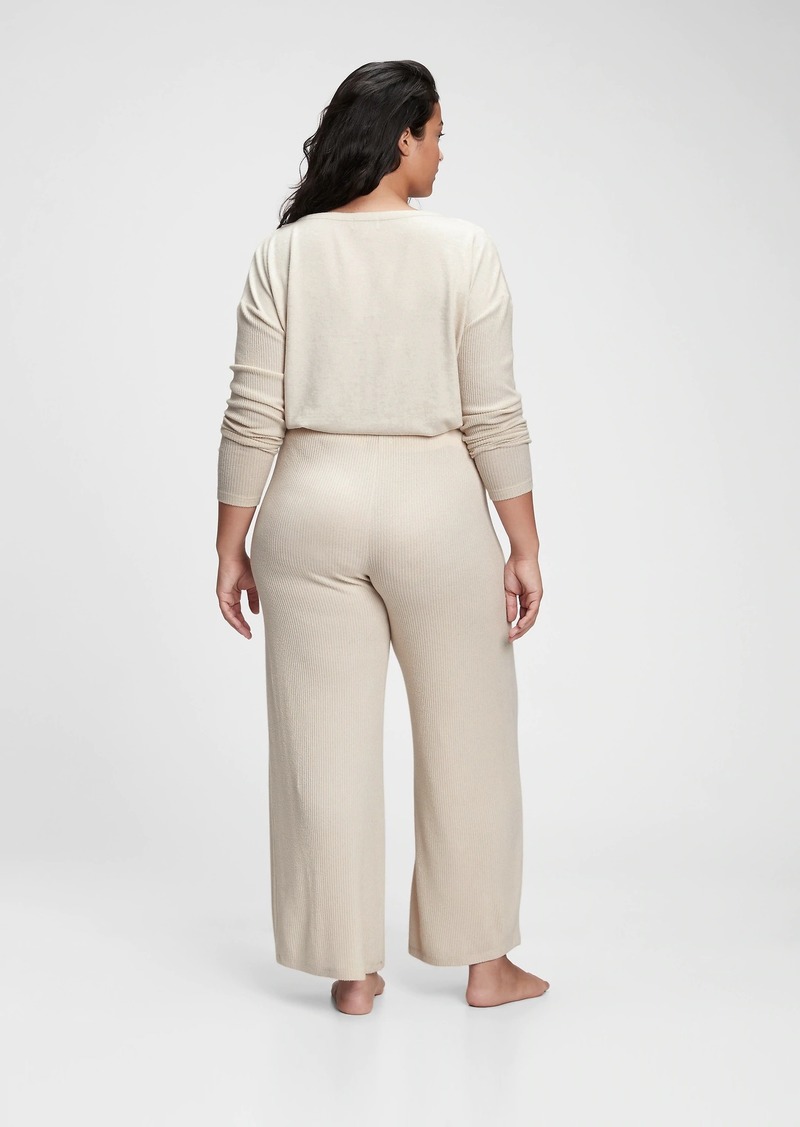 gap softspun ribbed wide leg pants