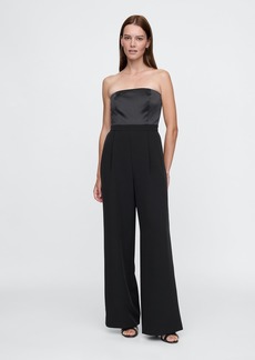 Gap Strapless Mixed Media Jumpsuit