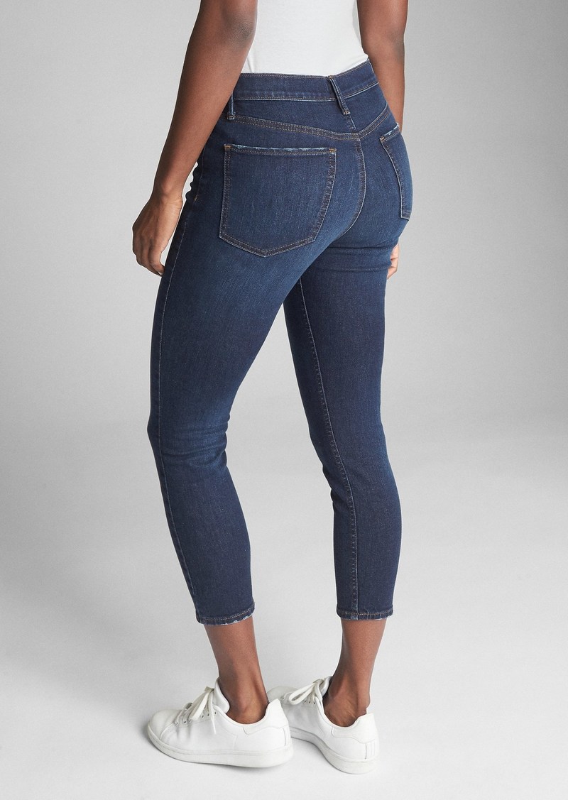 gap true skinny super high rise crop