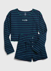 Gap Teen 100% Recycled Ribbed-Knit Stripe PJ Set