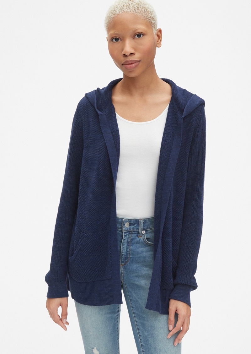 gap textured open front cardigan