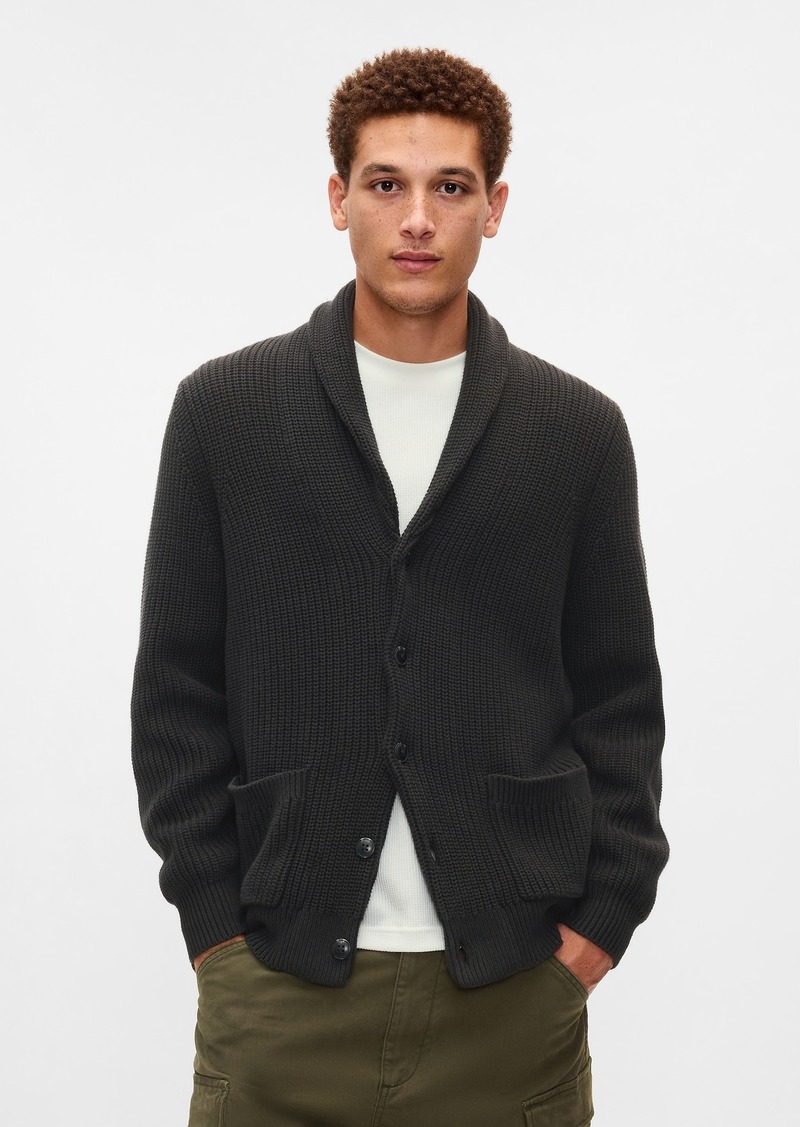 Gap Textured Rib Shawl Cardigan