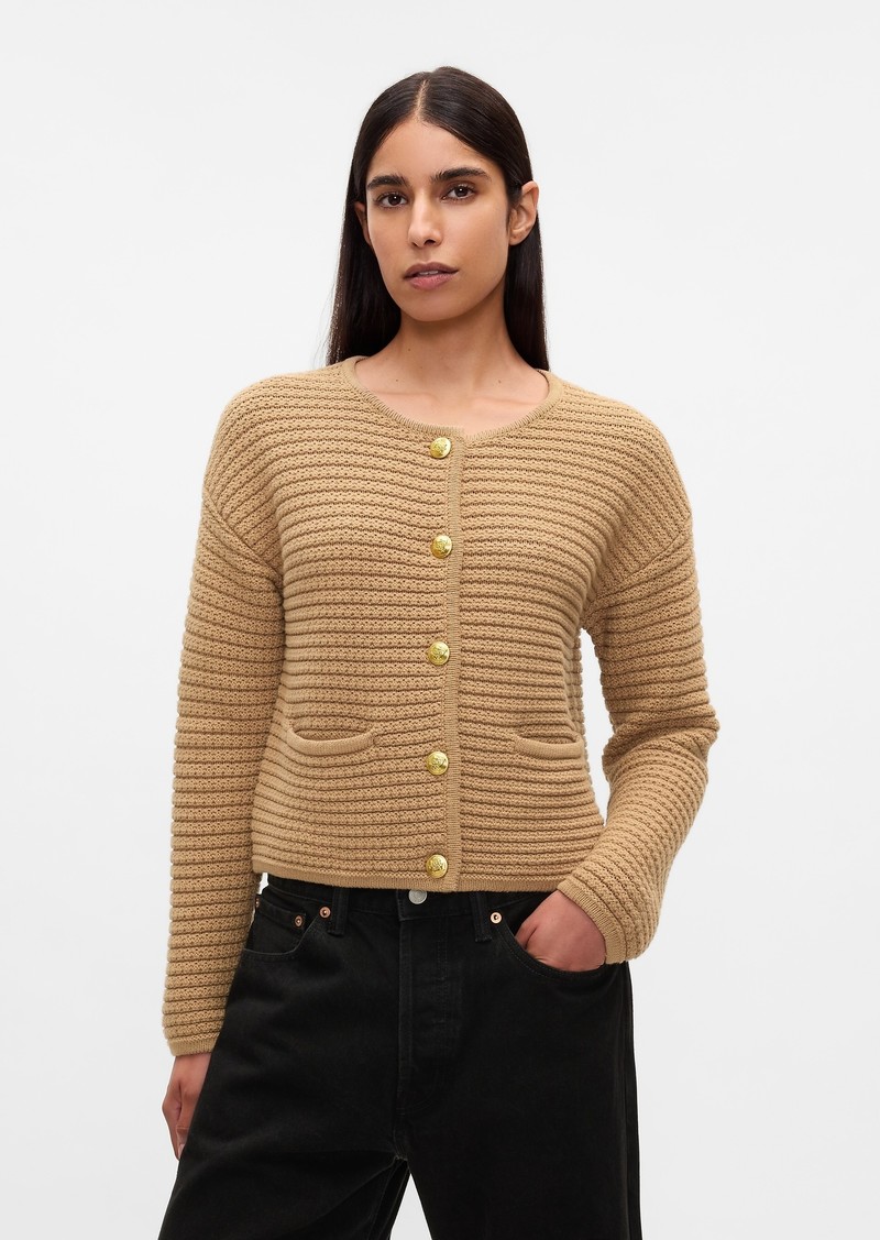 Gap Textured Sweater Jacket