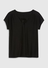 Gap Tie-Front Short Sleeve T-Shirt