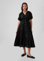 Gap Tiered Maxi Shirtdress