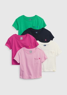Gap Toddler Organic Cotton Mix and Match Pocket T-Shirt (5-Pack)