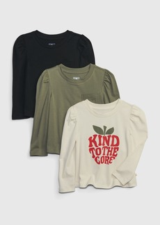 Gap Toddler Organic Cotton Mix and Match Puff Sleeve T-Shirts (3-Pack)