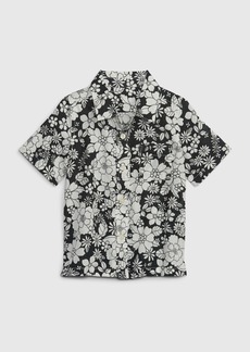 Gap Toddler Linen-Cotton Floral Oxford Shirt