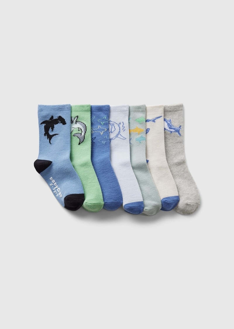 Gap Toddler Printed Crew Socks (7-Pack)