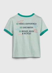 Gap Toddler Short Sleeve Earth Day Ringer T-Shirt