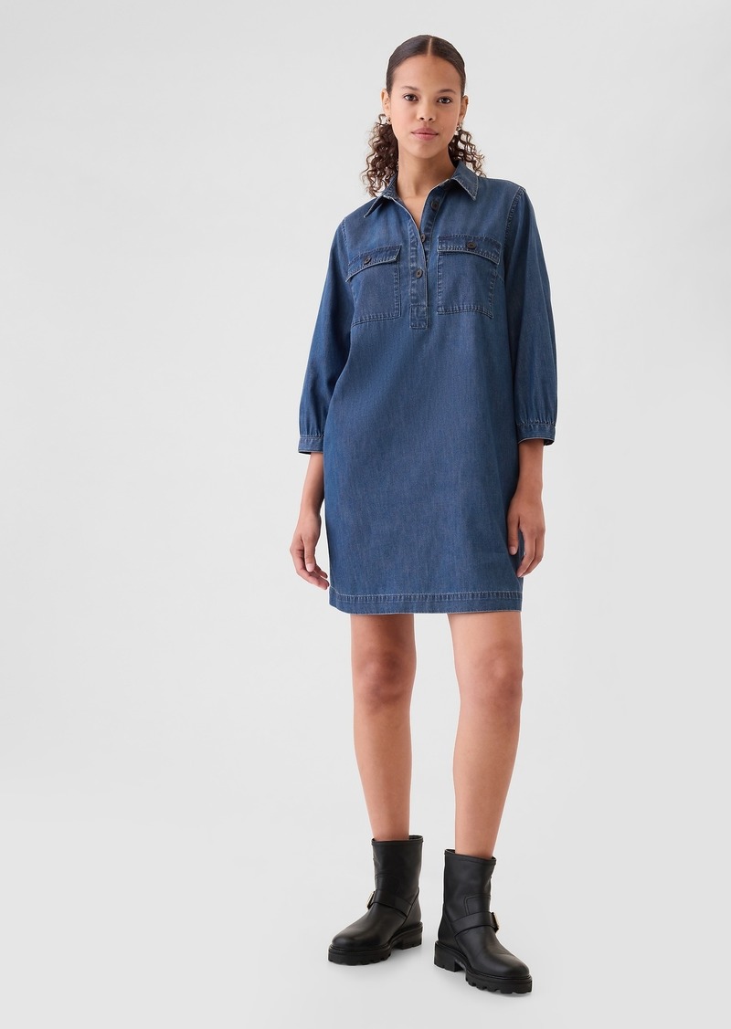 Gap Denim Utility Mini Shirtdress