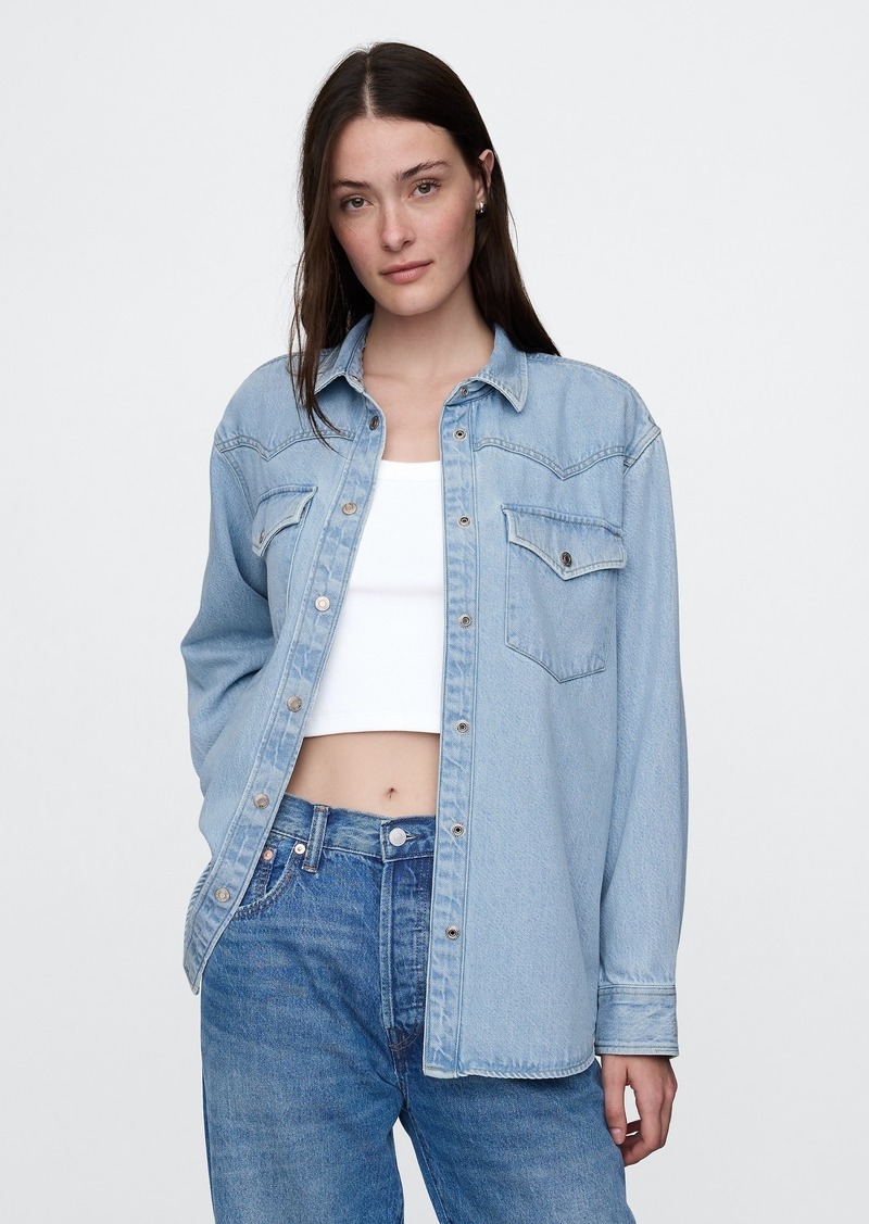 Gap UltraSoft Western Shirt Jacket