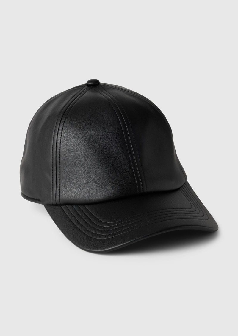 Gap Vegan Leather Baseball Hat