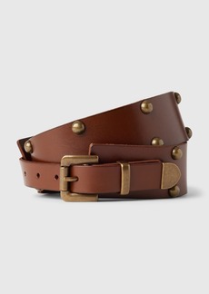 Gap Leather Studded Wide Belt