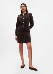 Gap Velvet Denim Mini Shirtdress