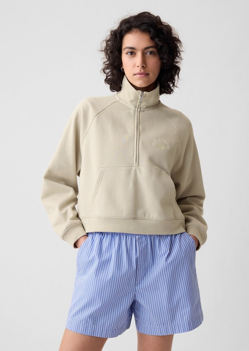 Gap Vintage Soft Cropped Half-Zip Pullover