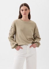 Gap Vintage Soft Eyelet Sleeve Sweatshirt