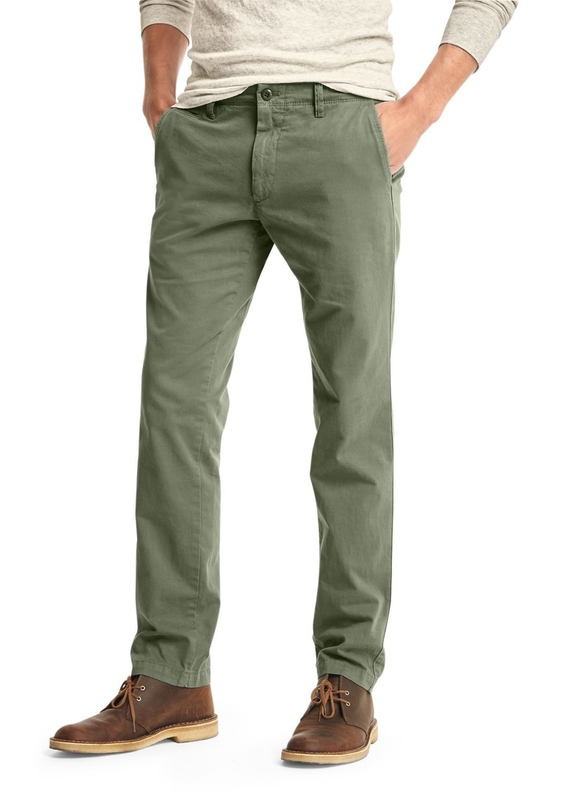 vintage wash khakis in slim fit with gapflex