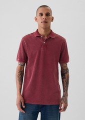 Gap Washed Pique Polo Shirt Shirt