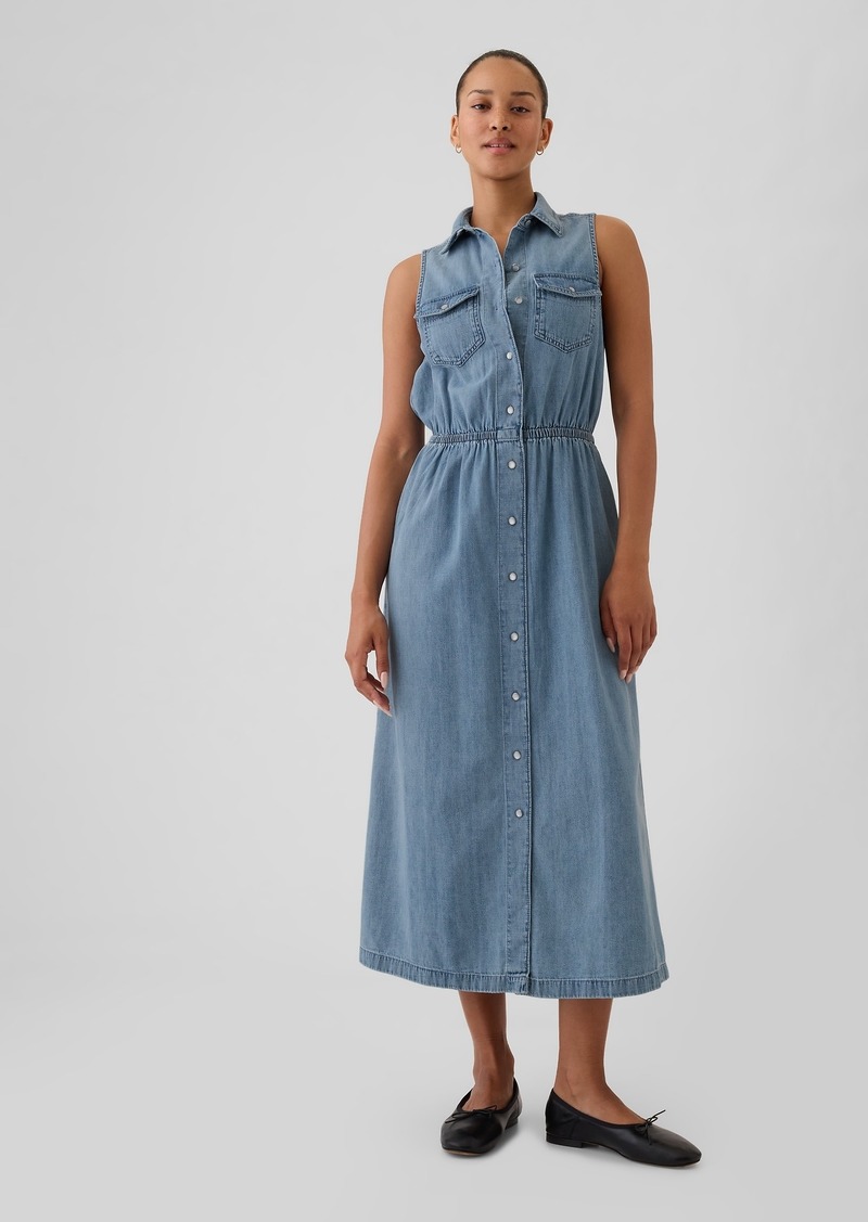 GapHeritage Western Denim Midi Dress